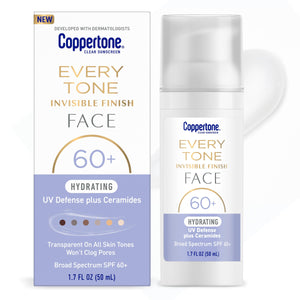 Coppertone Every Tone con acabado invisible, ideal para uso diario.