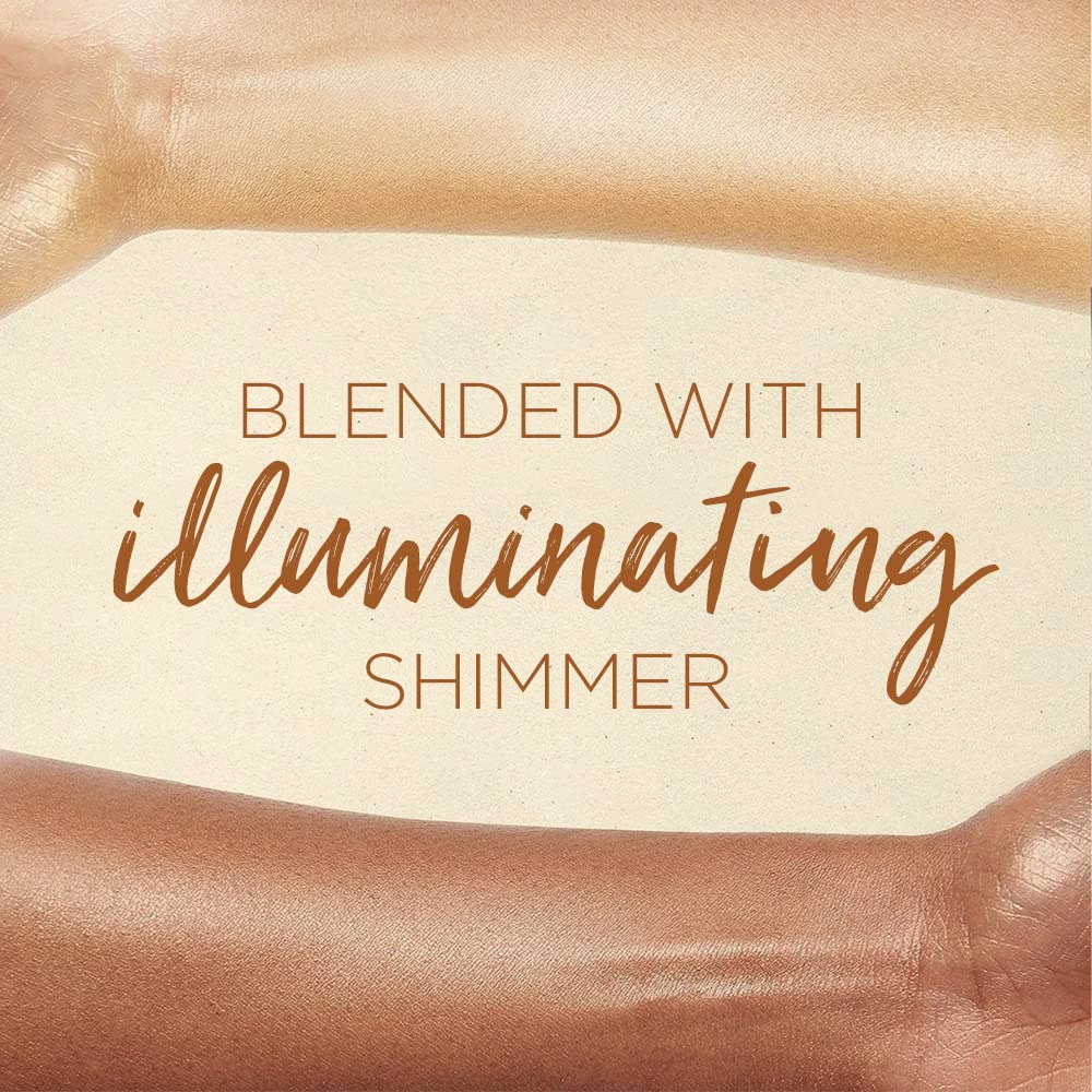 Coppertone Glow Shimmer SPF 30 close-up of shimmering particles
