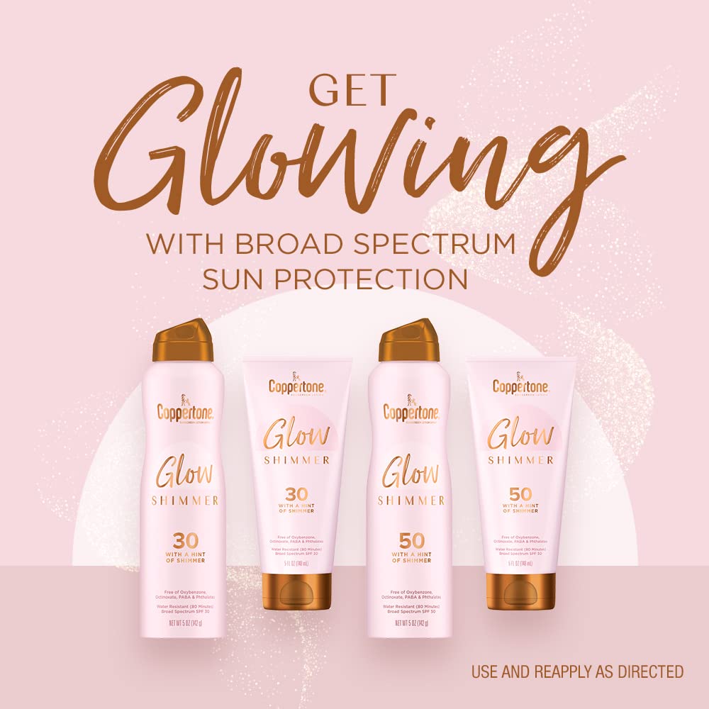 Coppertone Glow Shimmer SPF 30 skin texture after drying looks silky
