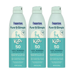 Coppertone Puro y Simple para niños, protector solar en spray, protección UVA/UVB.