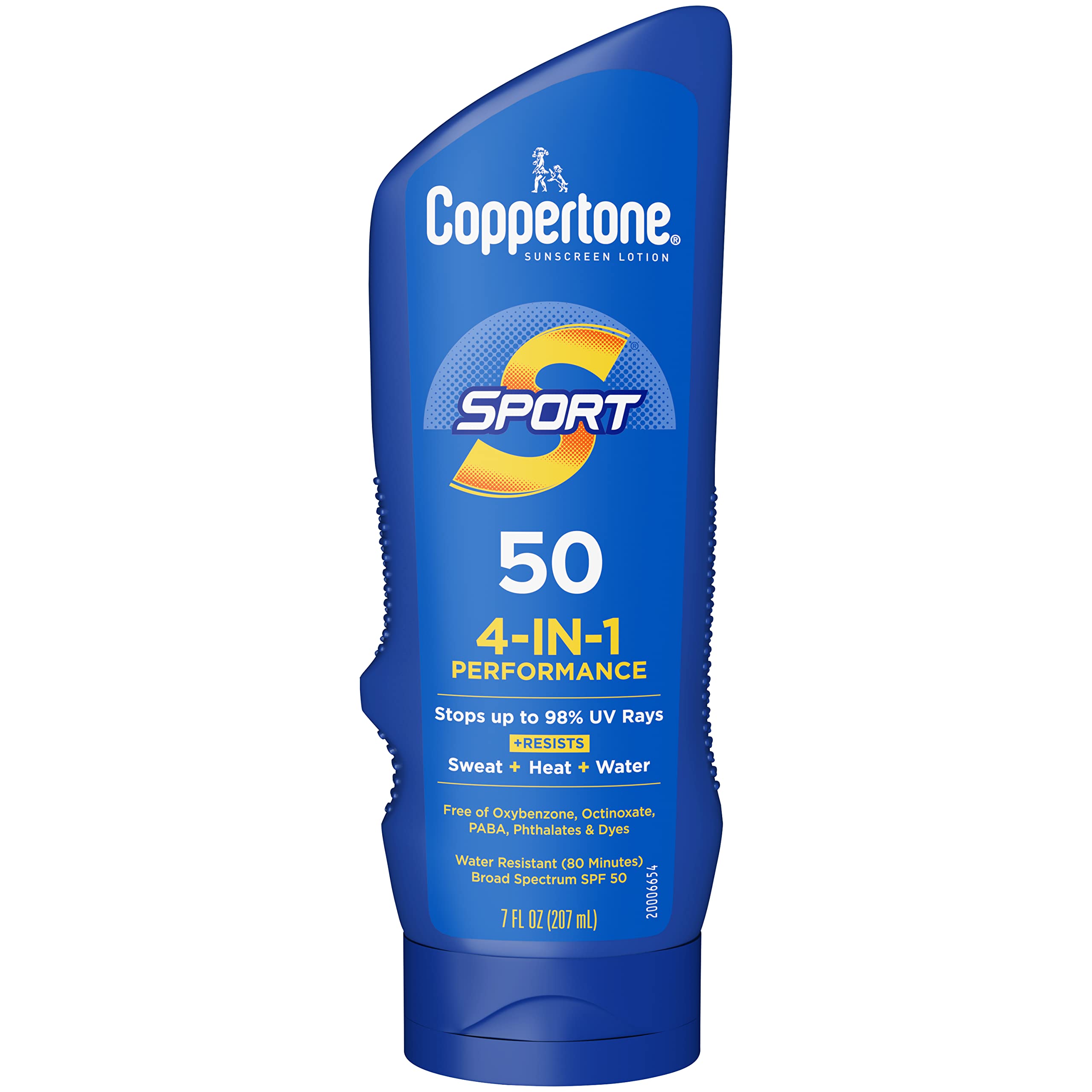 Coppertone Sport botella SPF 50 lista para exterior.