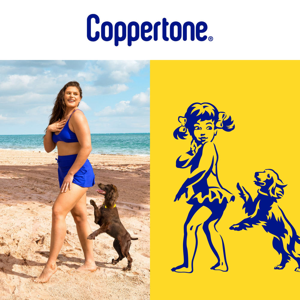 Coppertone Sport envase compacto para llevar en deporte.