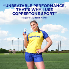 Coppertone Sport Face Protector Solar Locion, protección de amplio espectro UVA/UVB para días soleados.