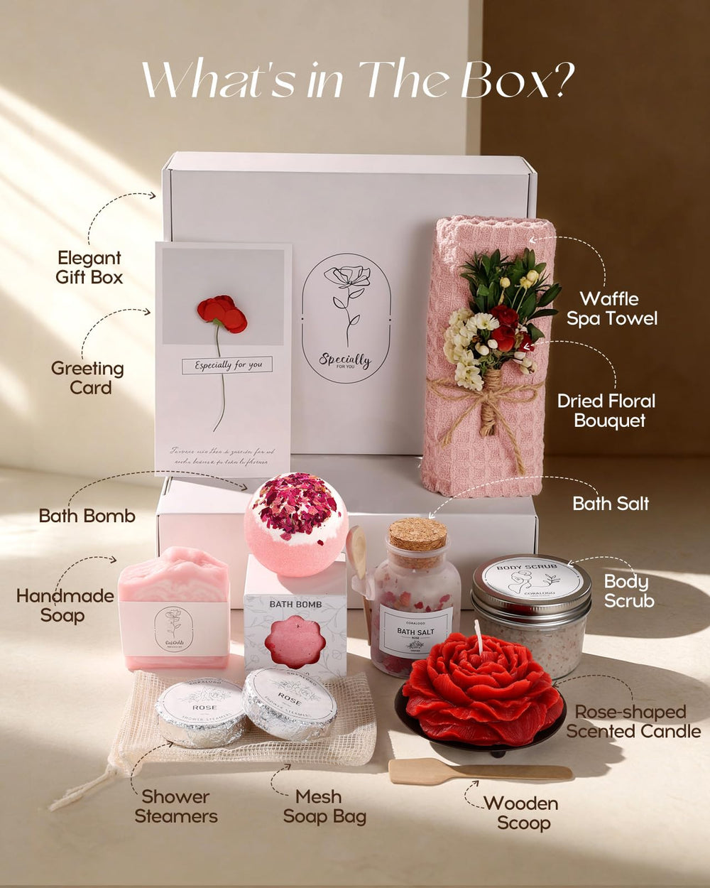 Portavelas floral de Coralogo Rose Spa para crear un rincón relajante.
