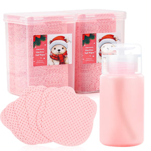 Corconess toallitas sin pelusa con dispensador, ideales para remover esmalte con precisión.