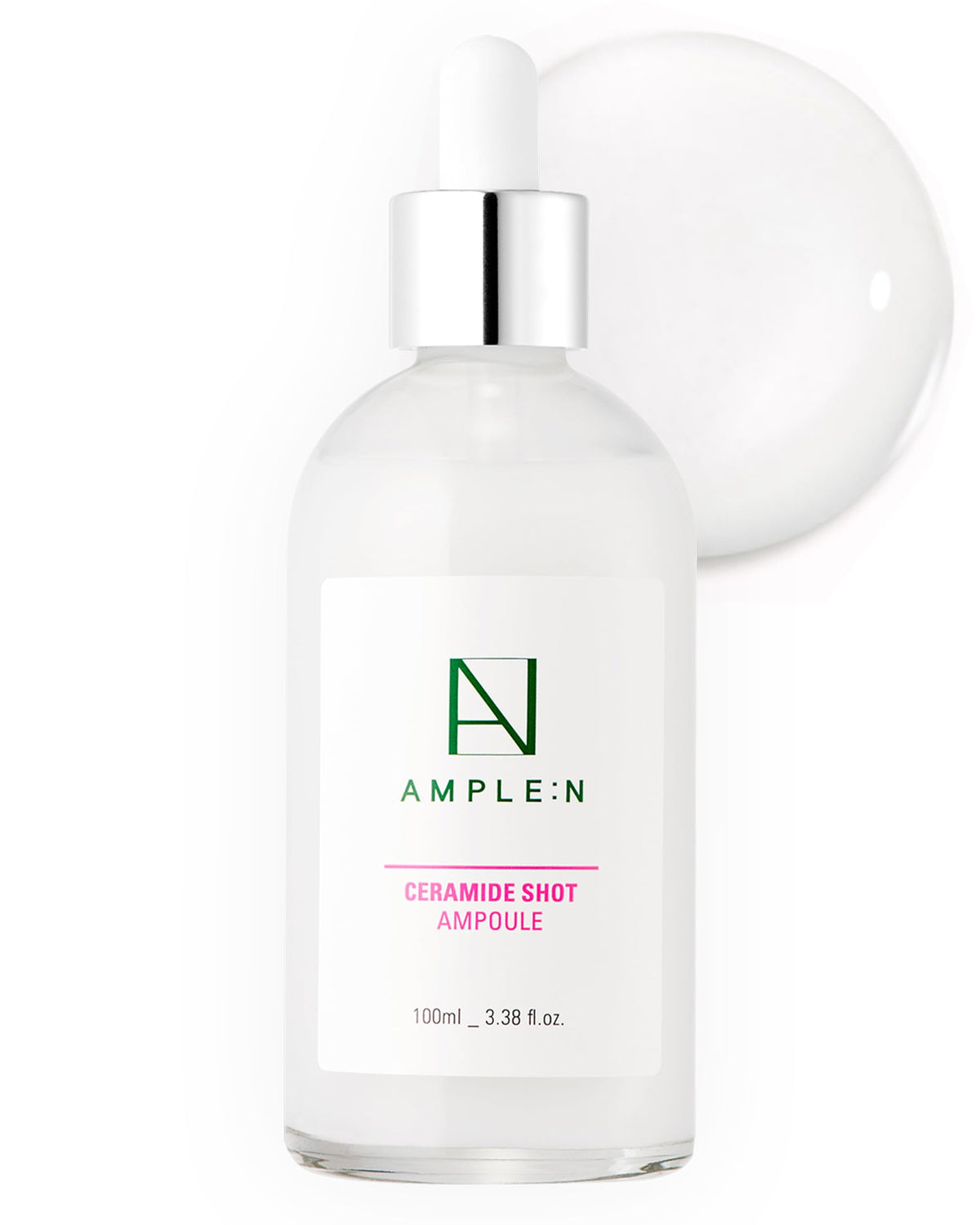 CORÉANA AMPLE:N Ceramide Shot Serum, botella para hidratación profunda en piel seca.