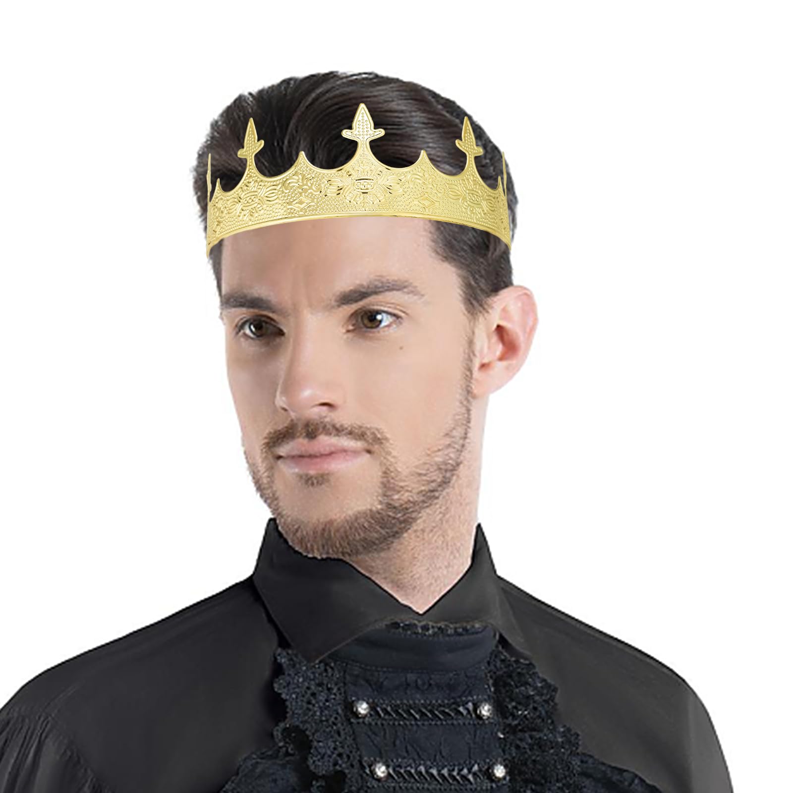 Corona Real de Metal para Hombres, uso cosplay, complemento ideal para disfraces.