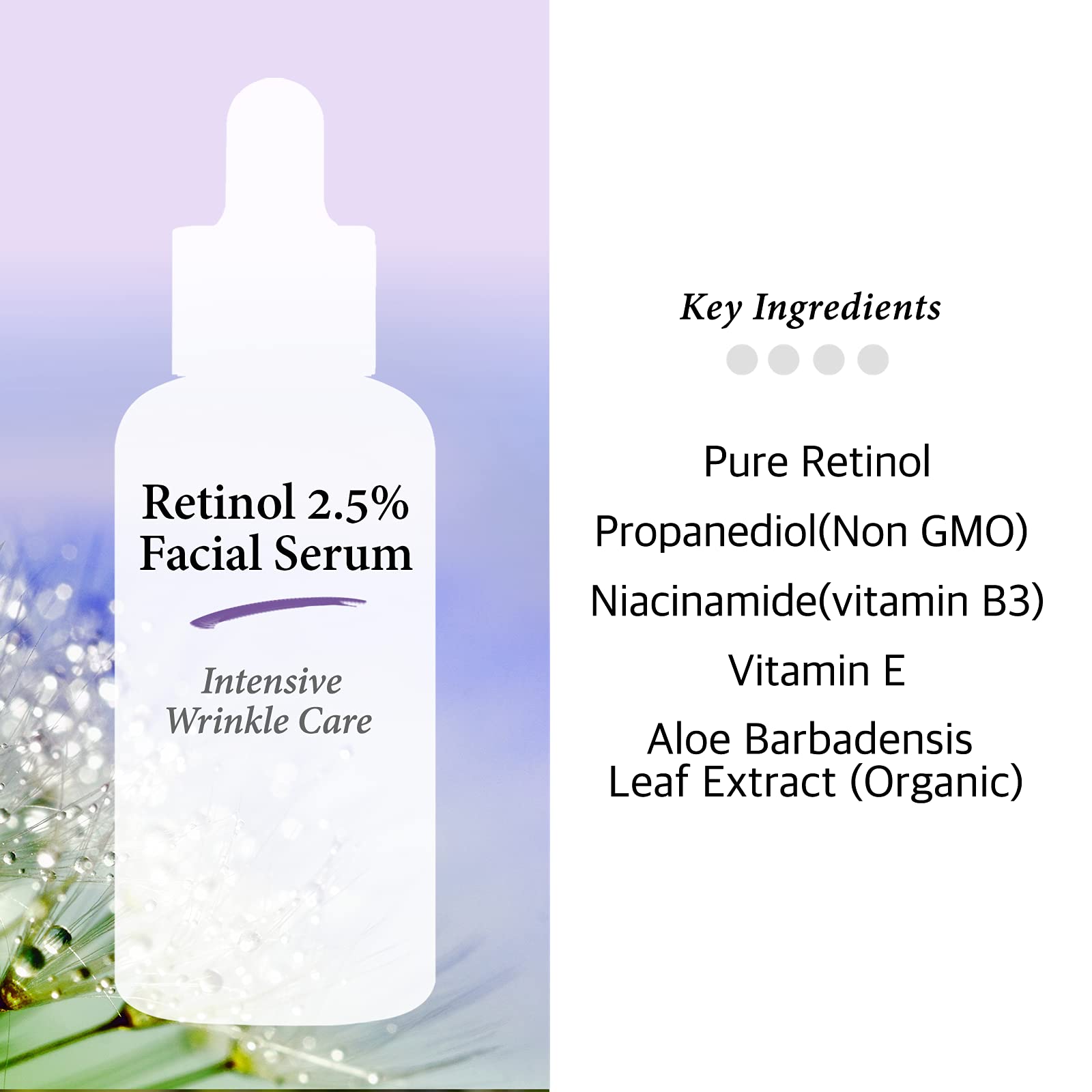 Cos De BAHA Retinol 2.5% sérum con ácido hialurónico, ayuda a hidratar y proteger la barrera.