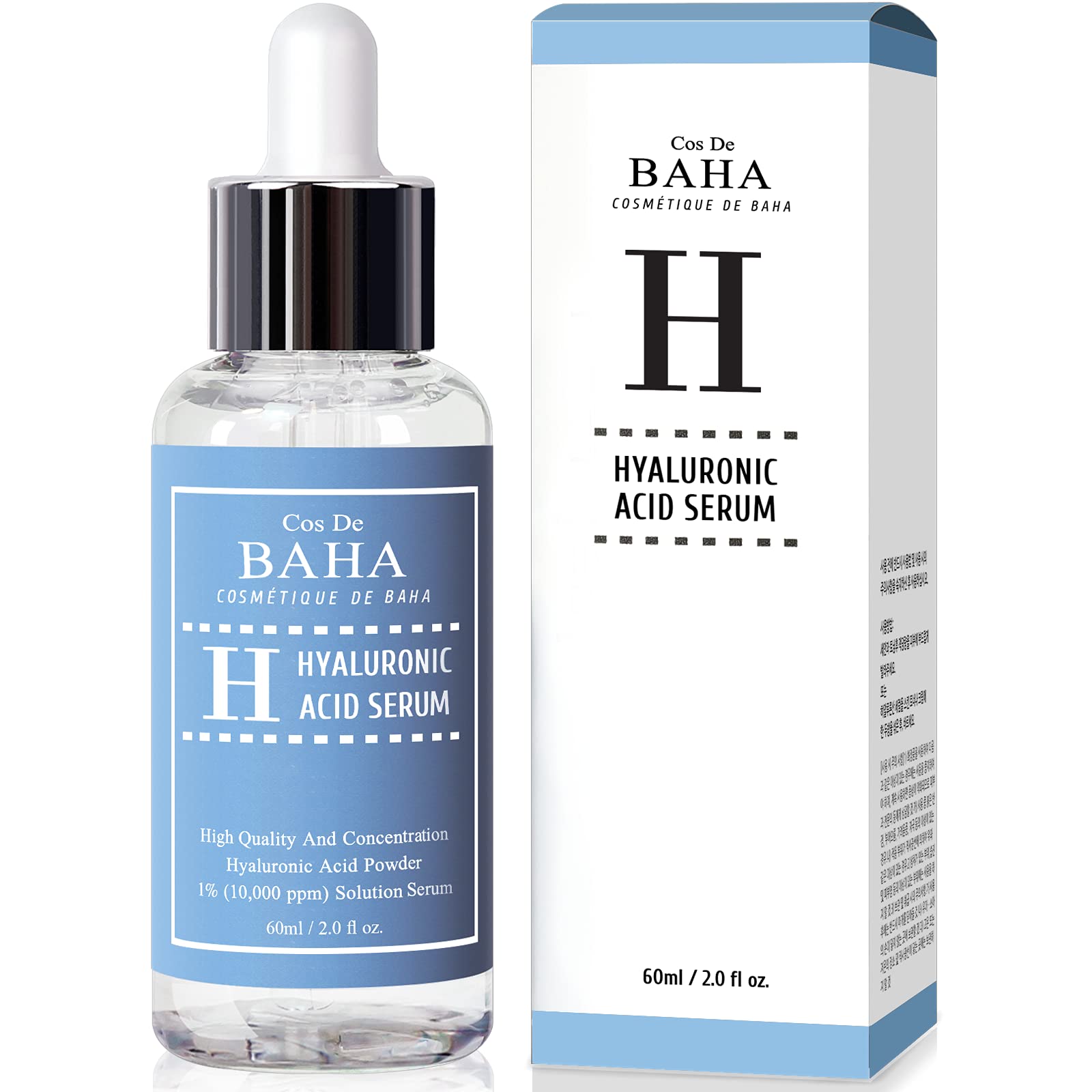 Cos De Baha Sérum Hialurónico botella 60 ml, hidratación ligera diaria