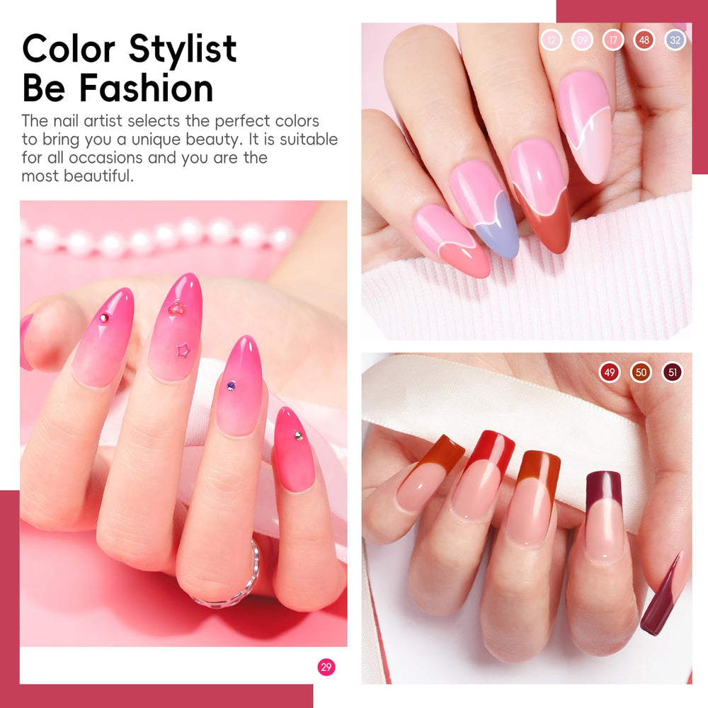 COSCELIA: 35 colores de gel para combinar estilos diarios y ocasiones.