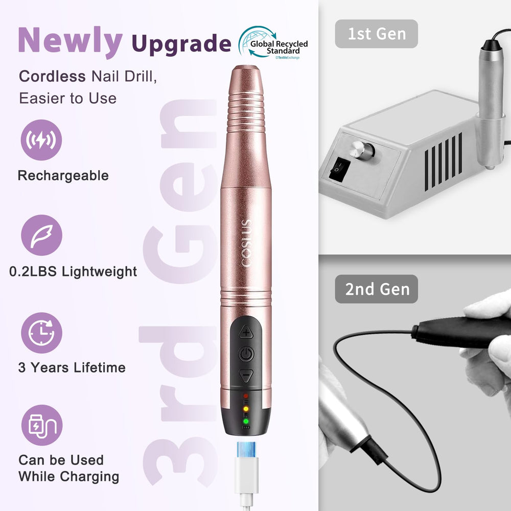 COSLUS C20, kit profesional para uñas, perfecto para sesiones de belleza en casa.