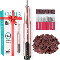 COSLUS C20, lijadora inalámbrica con mango ergonómico, ideal para manicuras en casa.