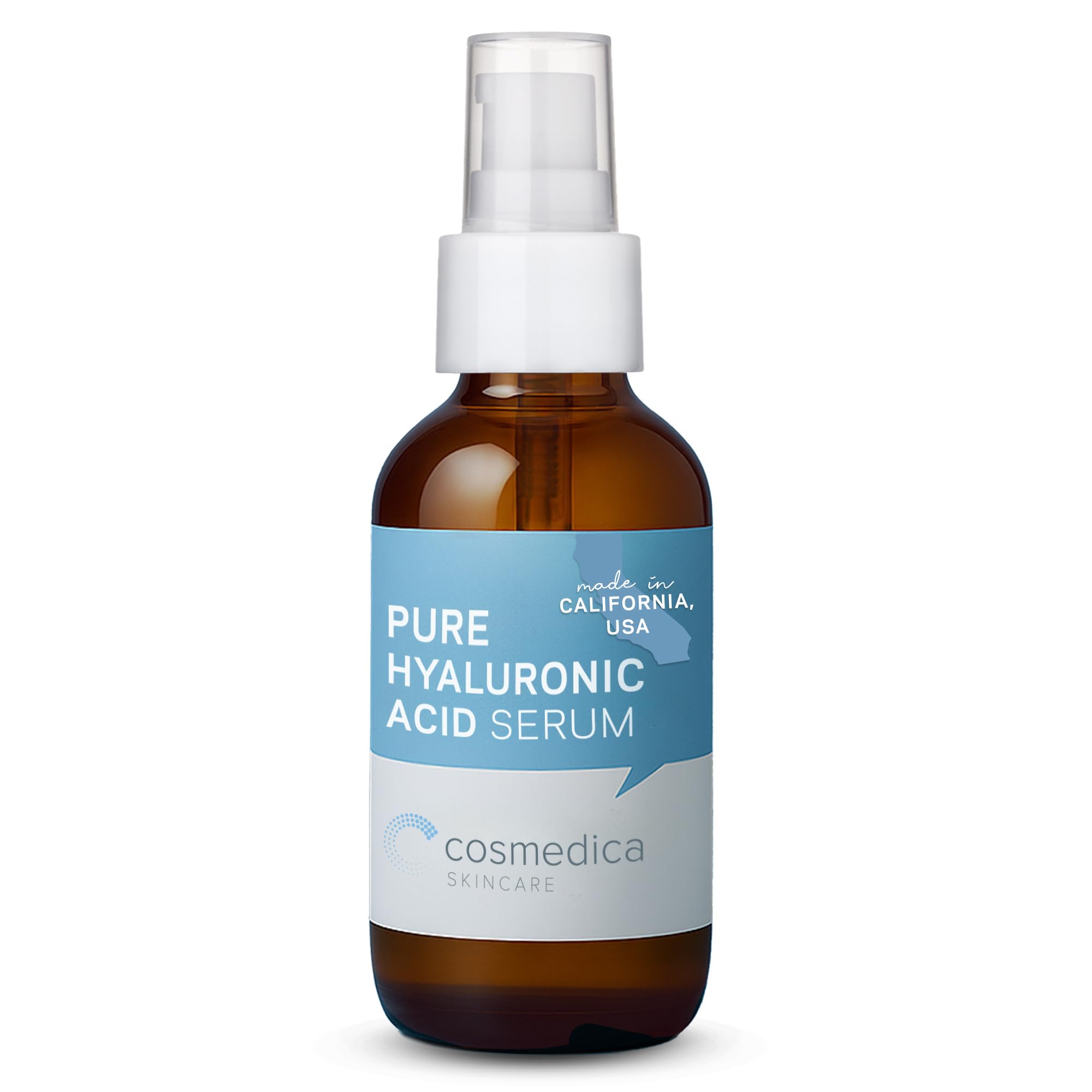 Cosmedica Sérum Hialurónico en botella, hidratación intensa para la piel.