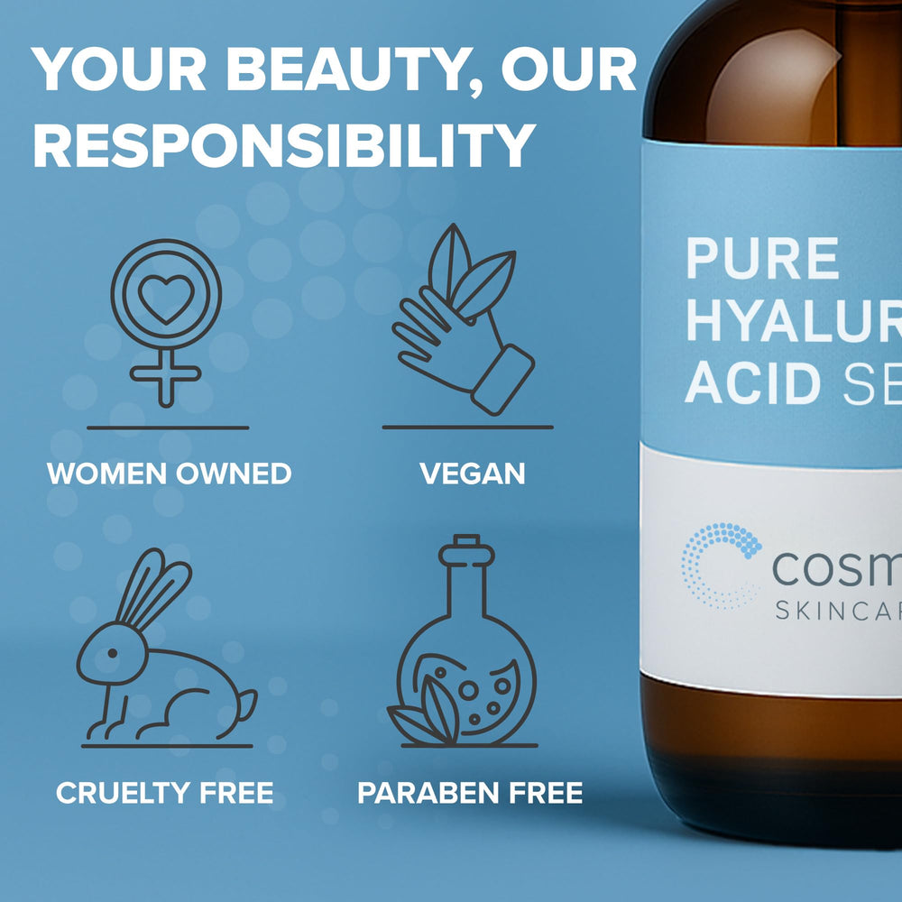 Cosmedica Sérum Hialurónico, piel más suave y líneas visiblemente reducidas.