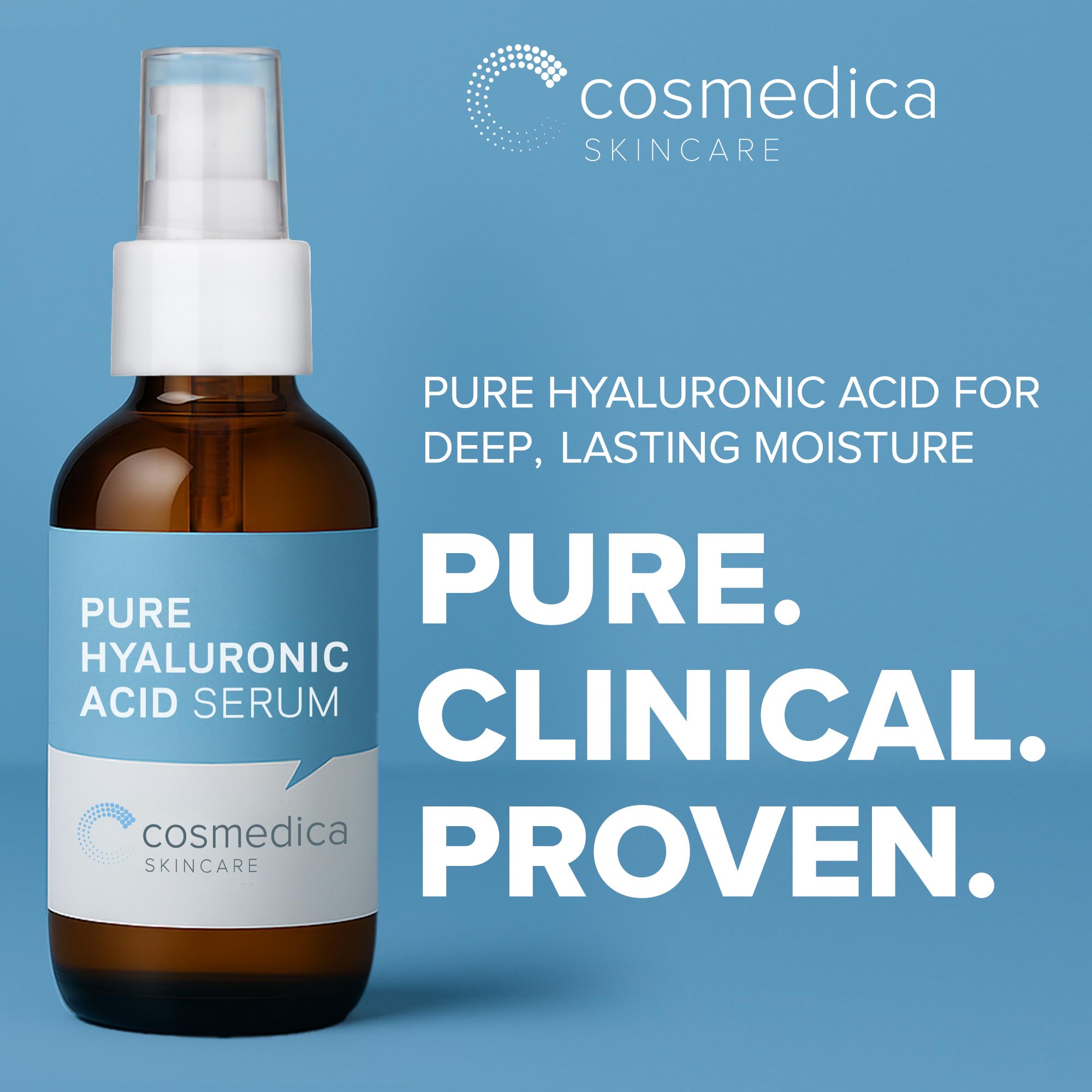 Cosmedica Sérum Hialurónico, textura cremosa para absorción rápida.