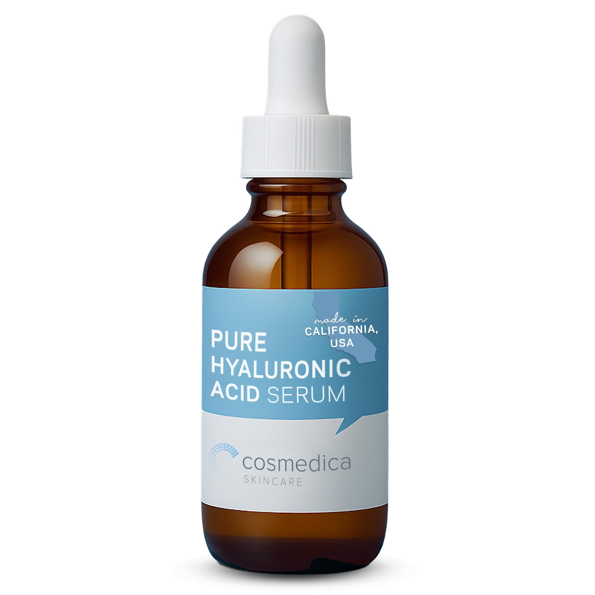 Cosmedica Skincare Sérum hialurónico en bote con hidratación profunda para piel suave.