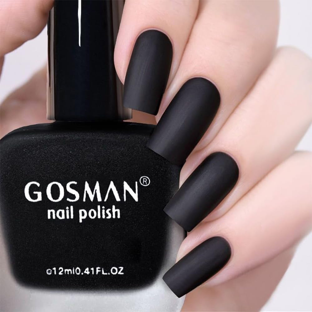 COSMOO esmalte mate negro para uso diario y eventos.