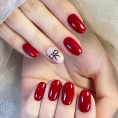 COSMOO Esmalte Rojo Brillo intenso para uñas en casa.