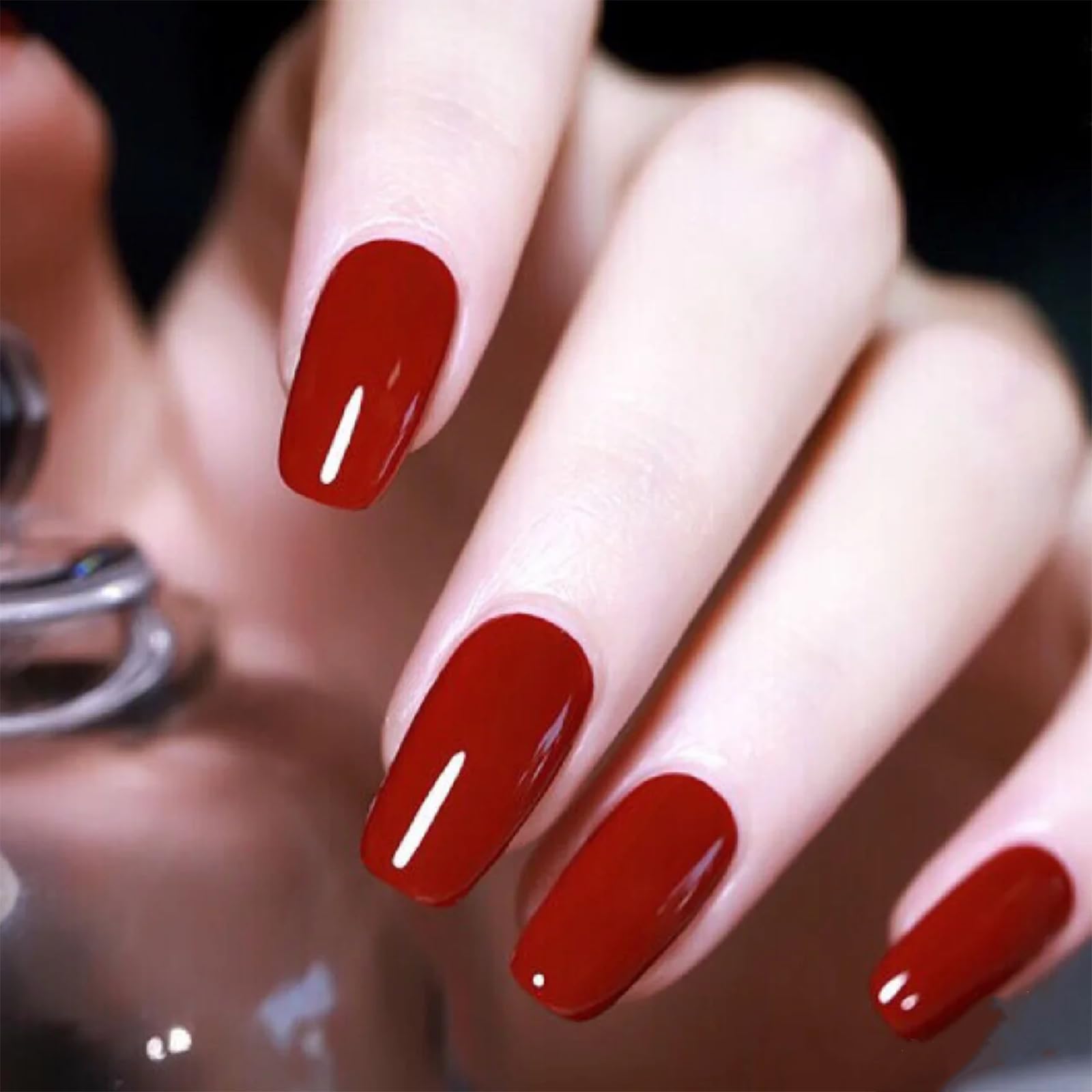 COSMOO Esmalte Rojo Idea de regalo para amantes del arte de uñas.