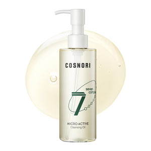 COSNORI Aceite Limpiador 7 Complejos: botella visible desmaquilla con suavidad y deja sensación fresca