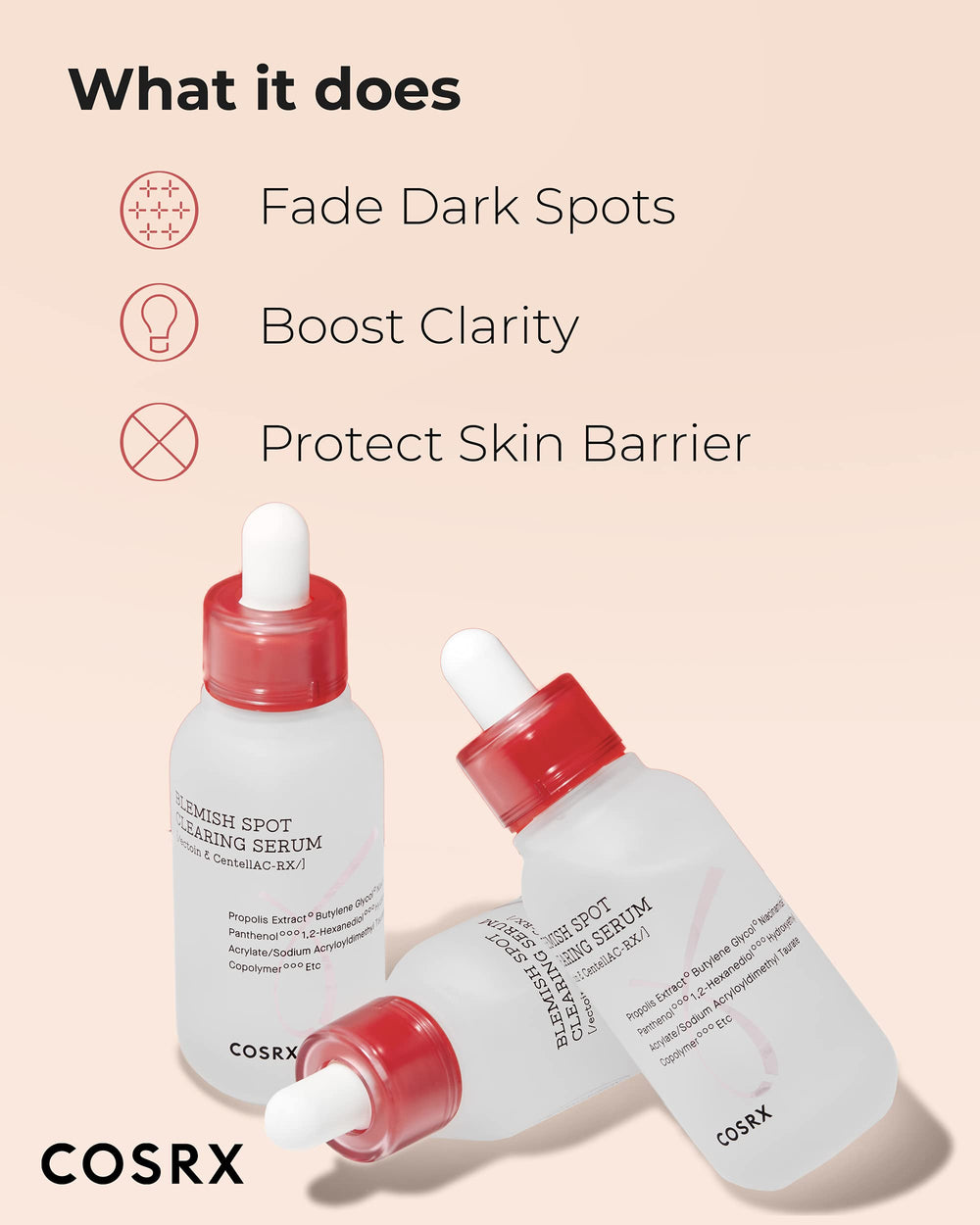 COSRX Centella: ingredientes clave para piel calmada y tono más uniforme.