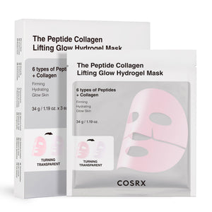 COSRX mascarilla hidrogel rosada en paquete, lista para uso rápido.