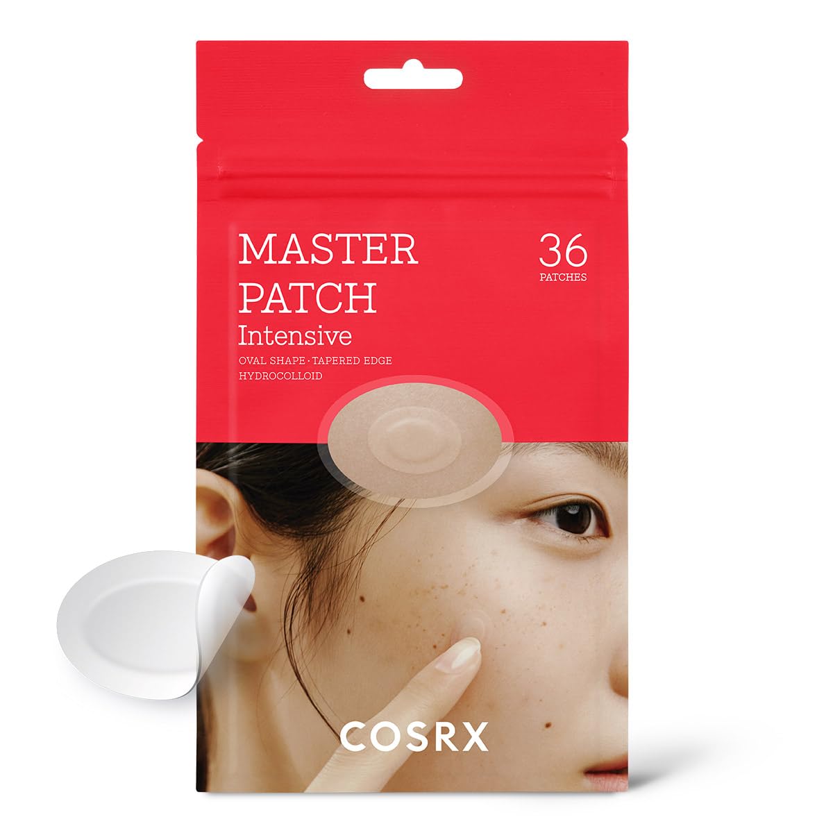COSRX Master Patch Intensive parche ovalado para cobertura discreta del acné