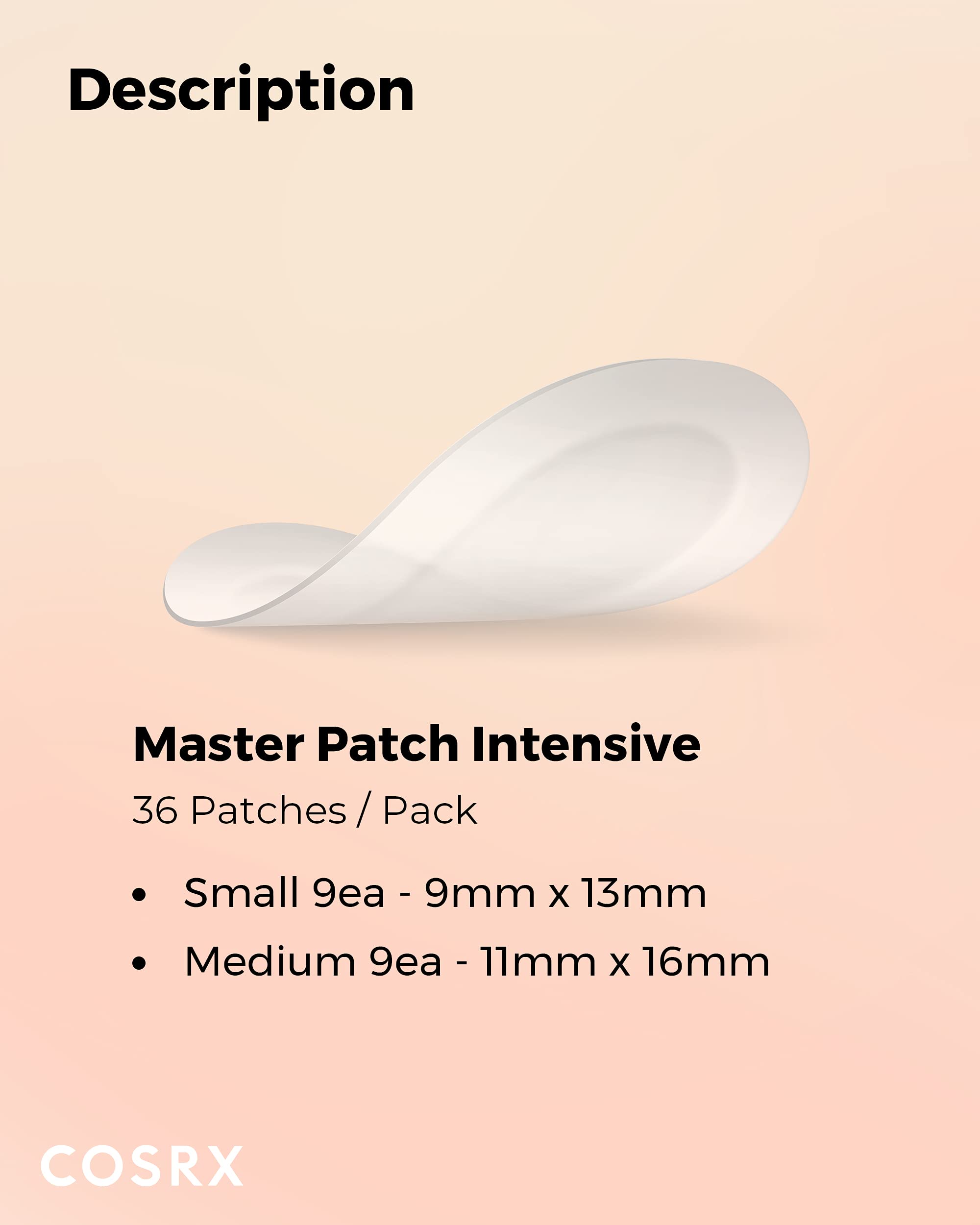 COSRX Master Patch Intensive uso nocturno para conveniencia