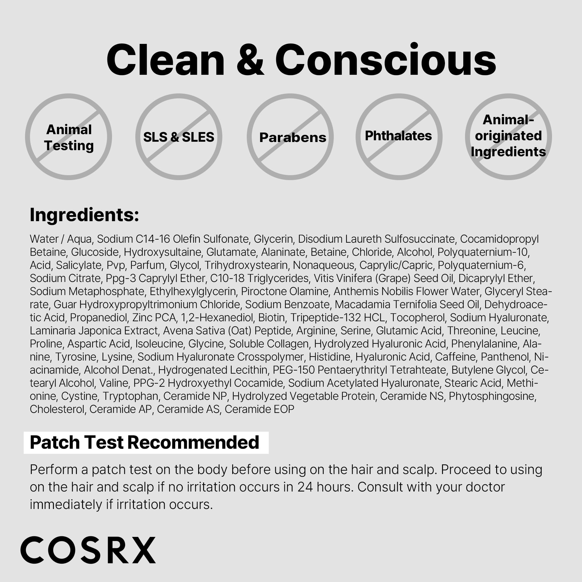 COSRX Peptide-132 Cuidado cuero cabelludo, primer plano, combate sequedad y picor.