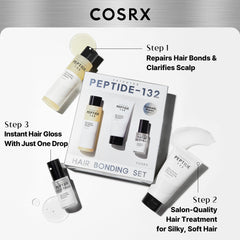 COSRX Peptide-132 Tratamiento capilar, tubo visible, fortalece la fibra capilar y repara puntas.
