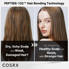 COSRX Peptide-132 Tratamiento de reparación, envase visible, fortalece y reconstruye la fibra capilar.