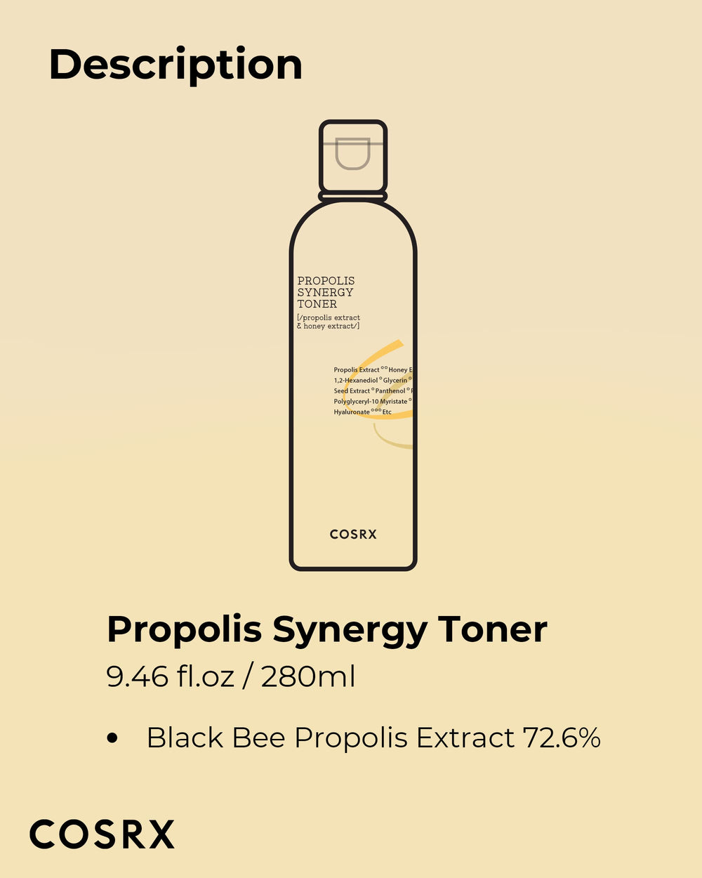 CosRX Full Fit Propolis Synergy Toner, apto para piel sensible y normal.