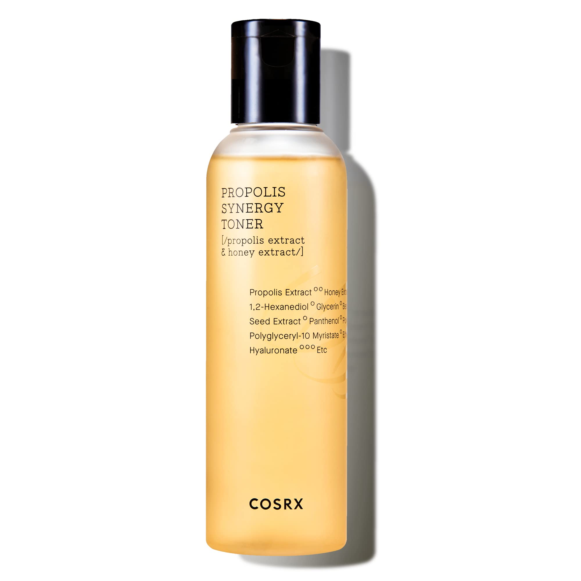 CosRX Full Fit Propolis Synergy Toner, botella: hidratación suave sin alcohol para piel sensible.