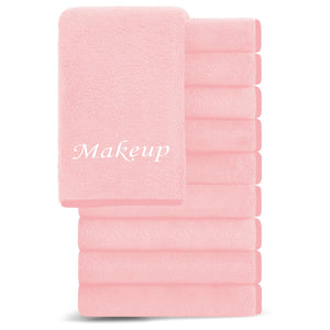 Cosy Family: toallitas limpiadoras de maquillaje de microfibra rosa para una limpieza suave.