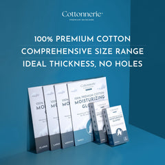 Guantes Cottonnerie de algodón con hidratación nocturna para piel seca.