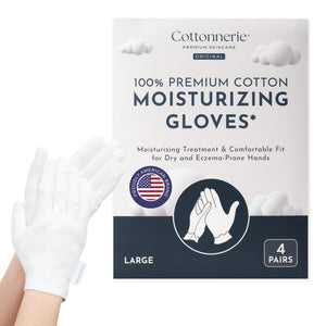 Guantes Cottonnerie Original de algodón para uso nocturno con tacto suave.