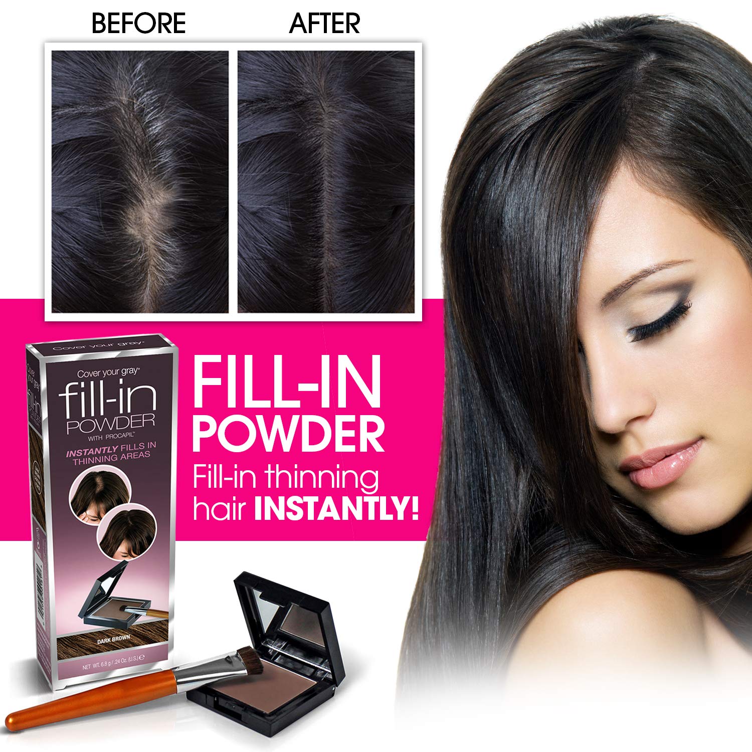 Cover Your Gray Pro Fill-In Fibers densidad visual para días de uso