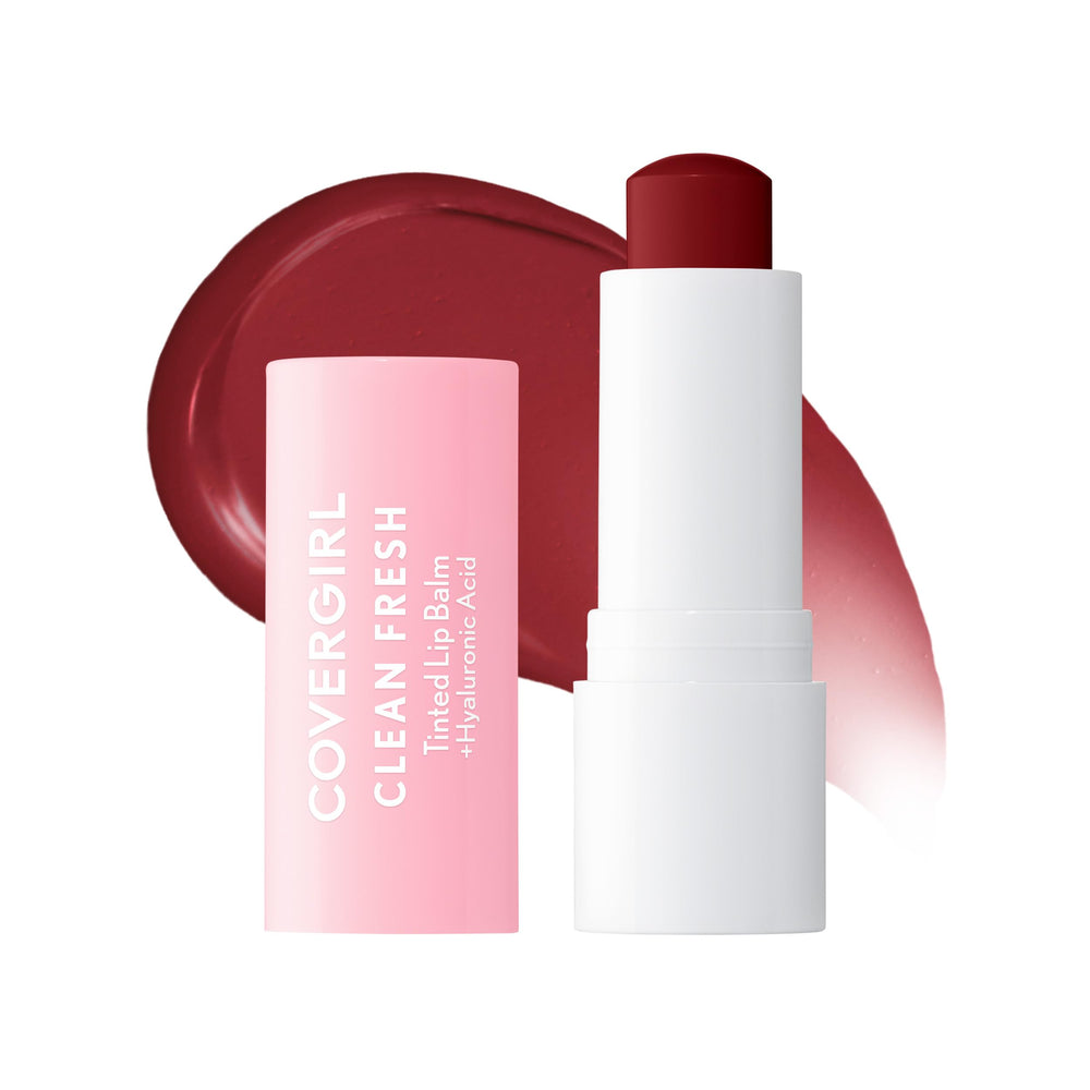 CoverGirl Balsamo labial tintado Bliss You Berry envase, hidratación inmediata para labios suaves.