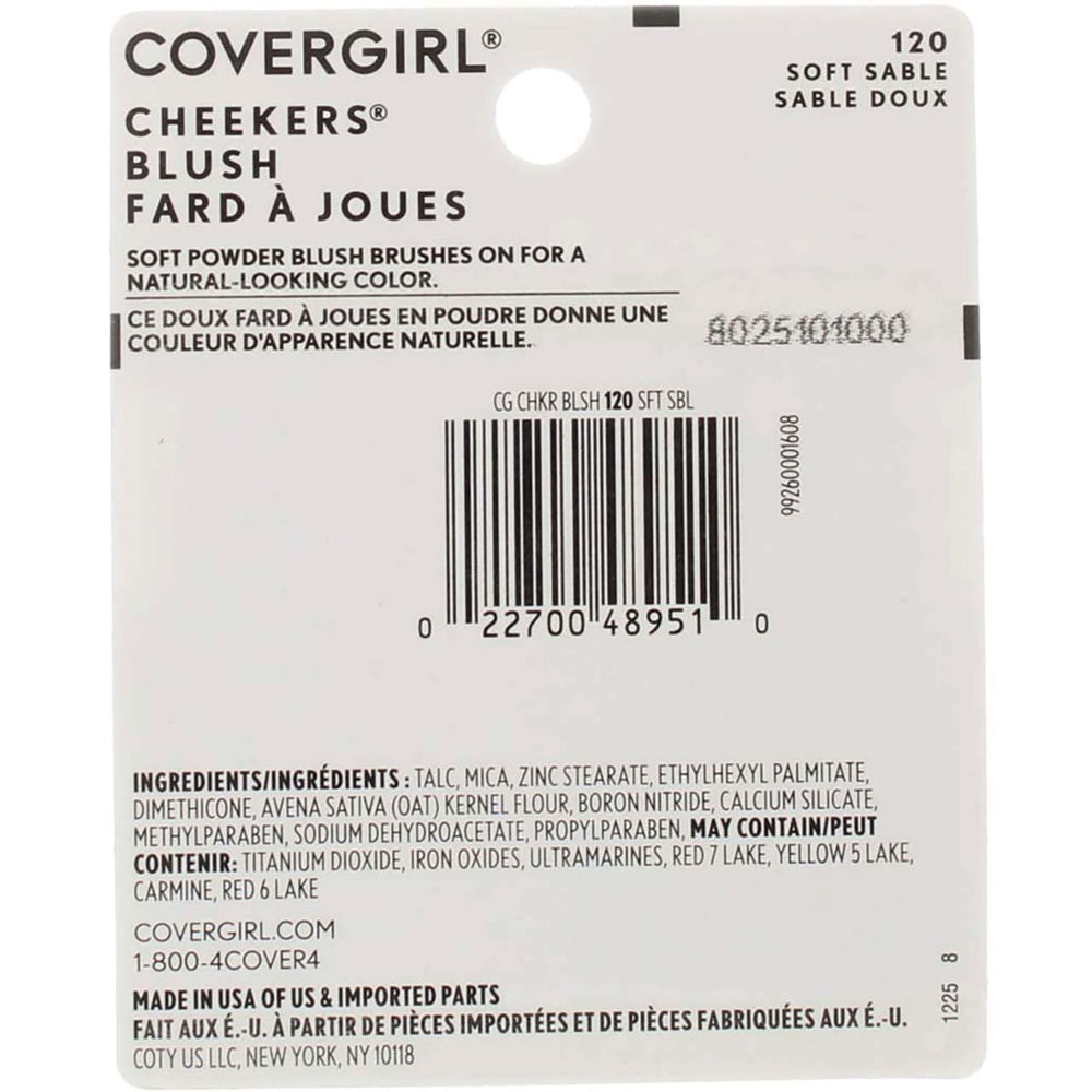 CoverGirl CG Cheeker 120 tono rosado, rubor suave para uso diario