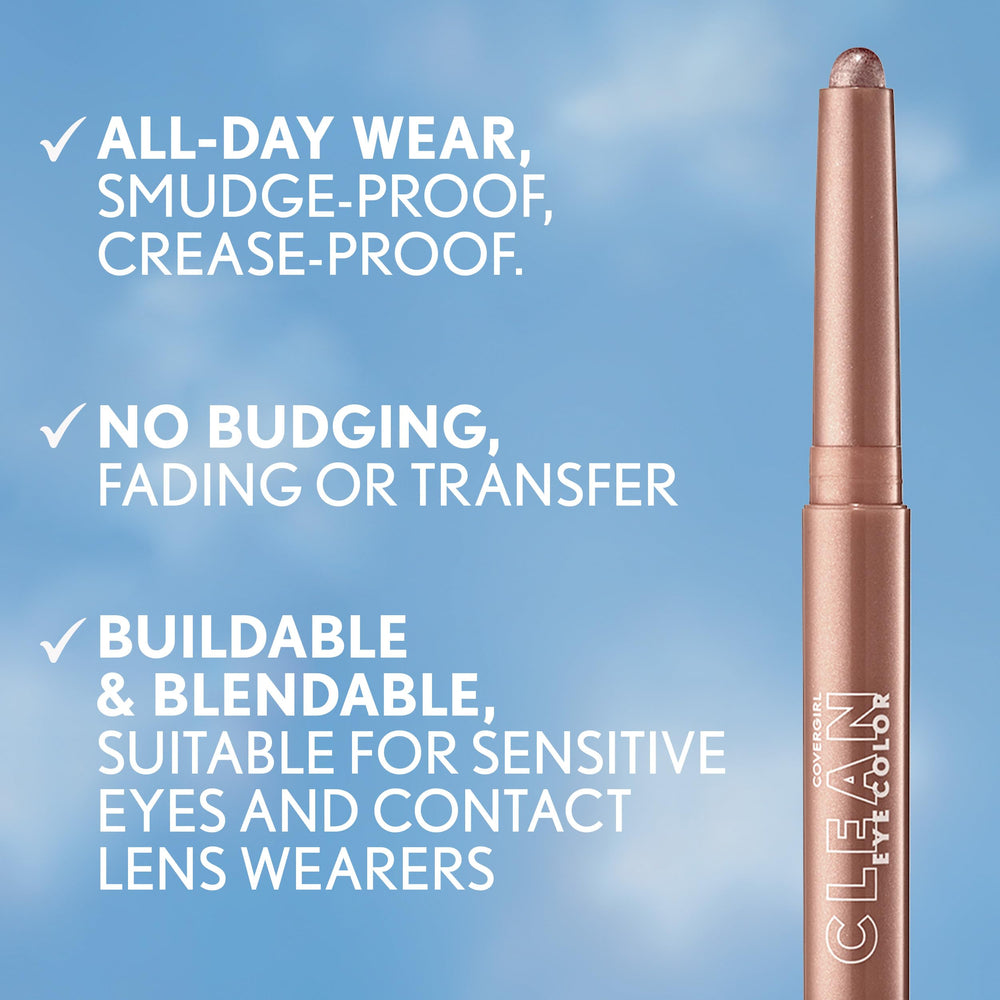 COVERGIRL Clean Eye Color sombra camel brillo para transiciones suaves