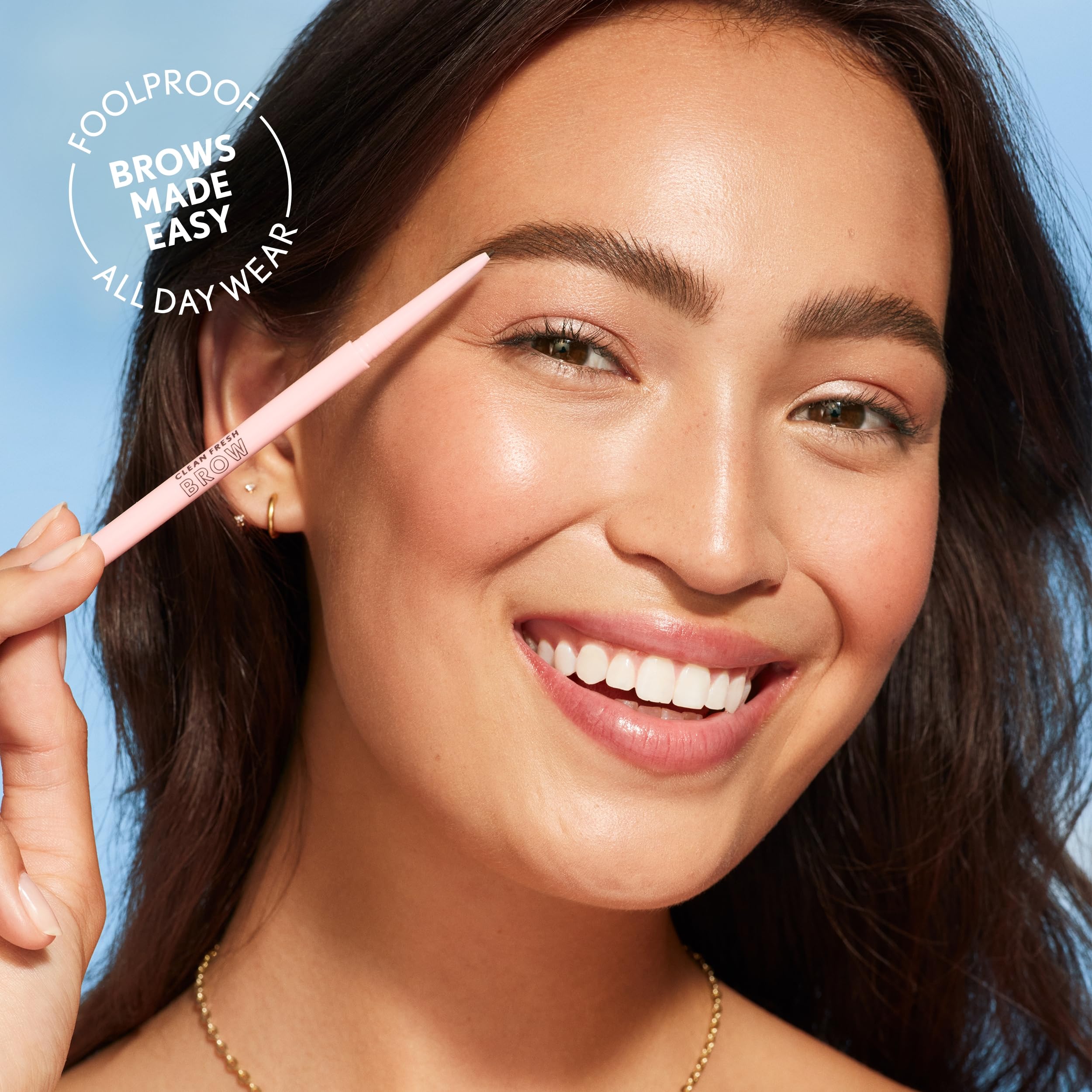 CoverGirl Clean Fresh Brow Nano con peinilla integrada para difuminar pigmentos