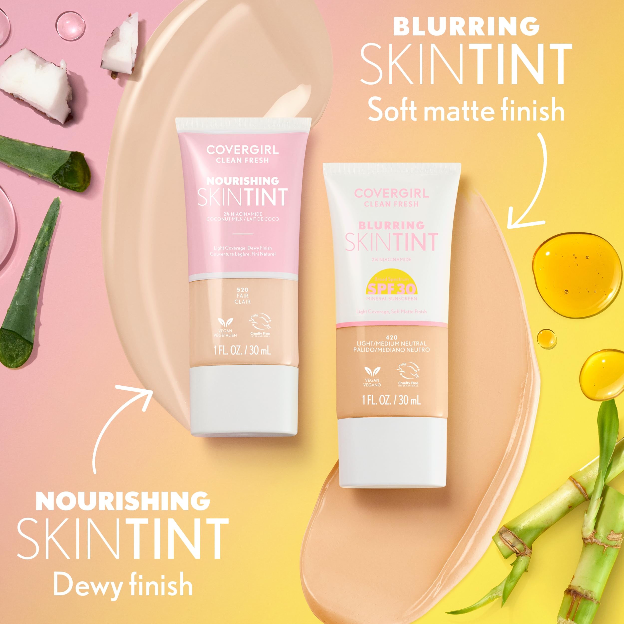 COVERGIRL Clean Fresh Skin Tint vegana y sin crueldad.
