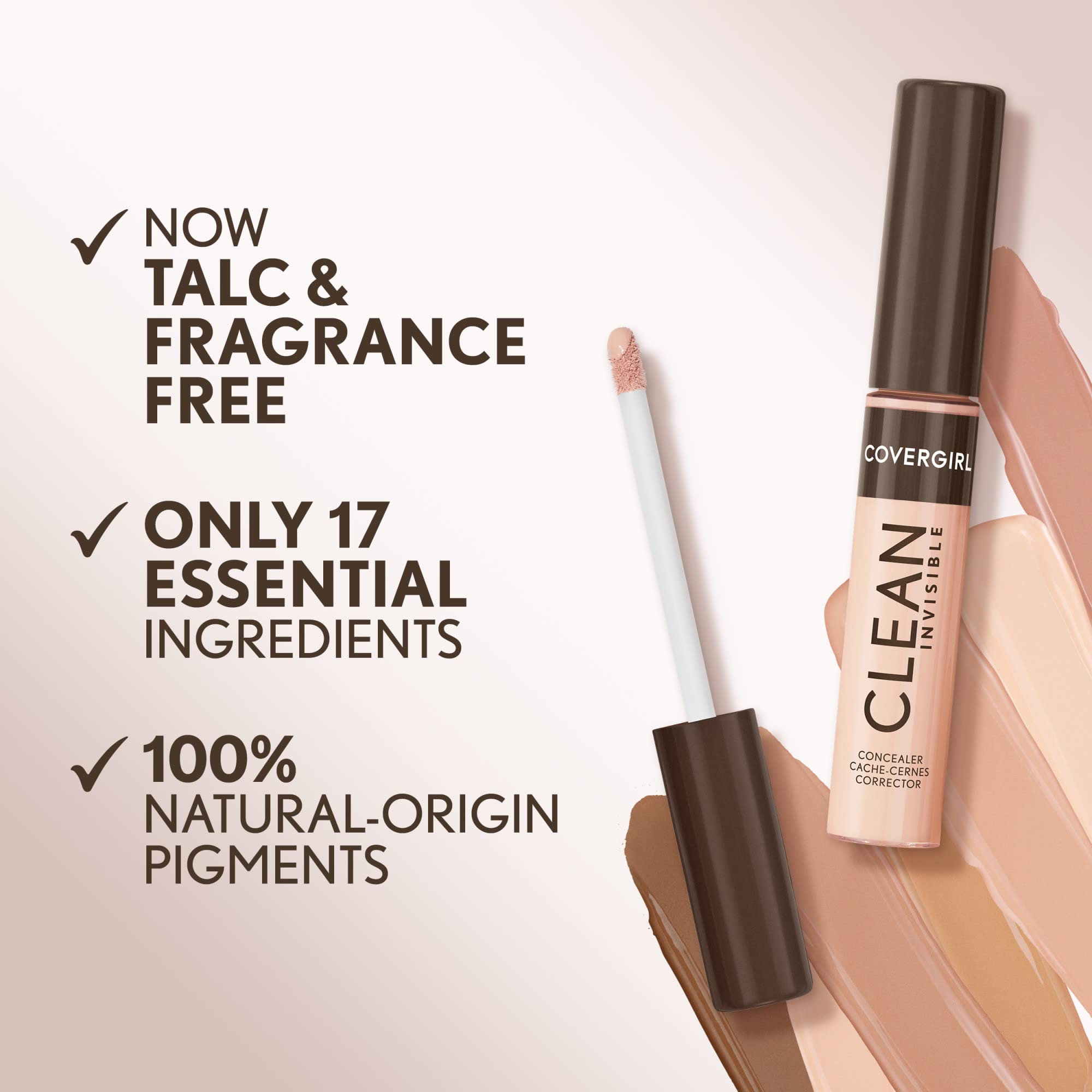 CoverGirl Corrector Invisible, envase reciclado, opción ecoamigable para tu rutina.