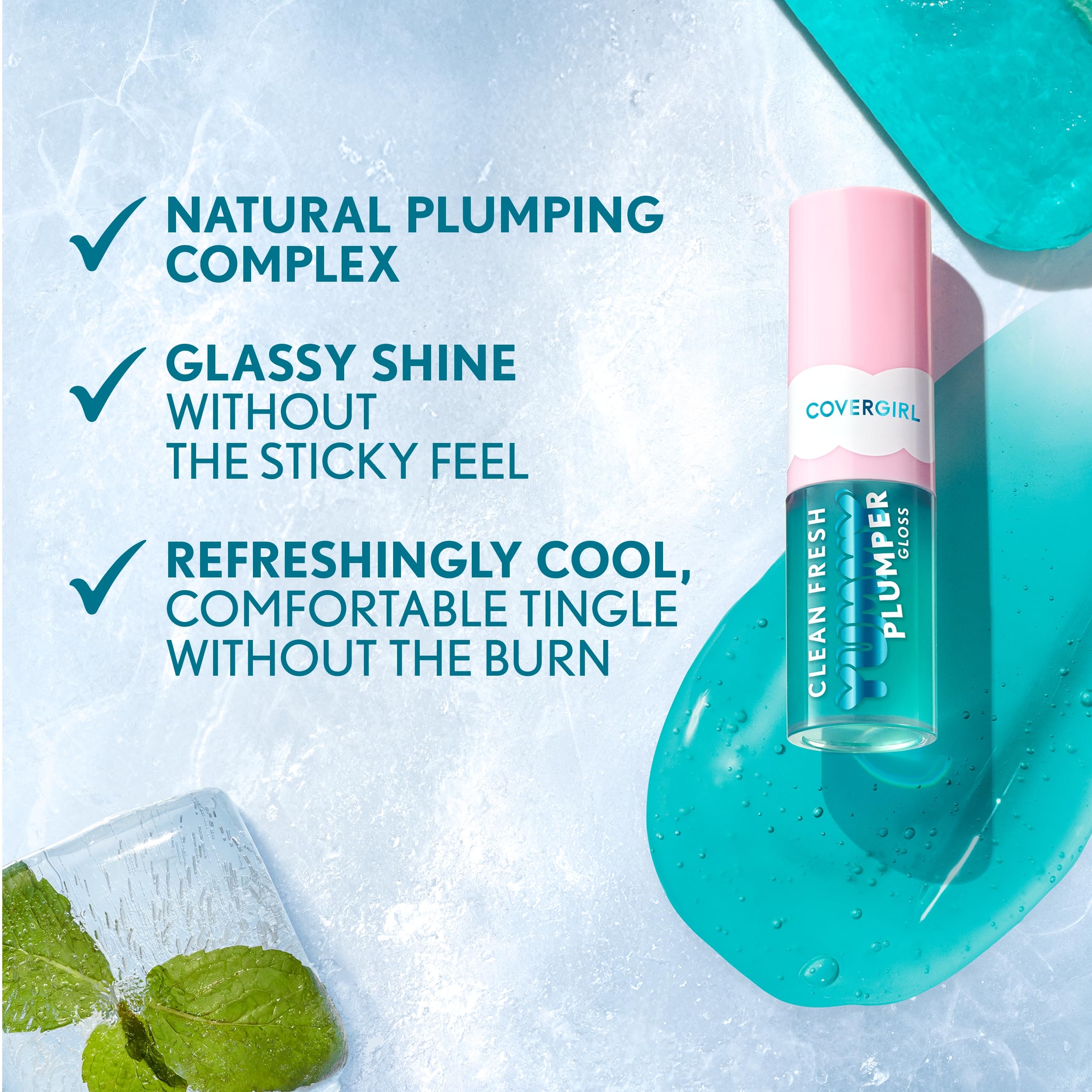 COVERGIRL Mini gloss vegano, sin parabenos y sulfatos, para labios suaves.