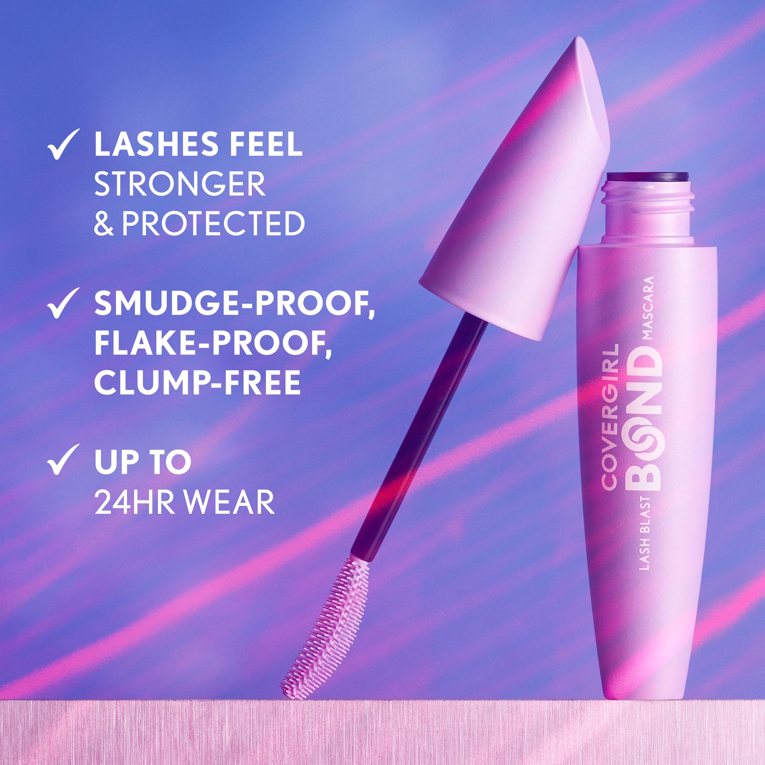 COVERGIRL Lash Blast Bond Mascara cepillo curva levanta y separa pestañas para abanico
