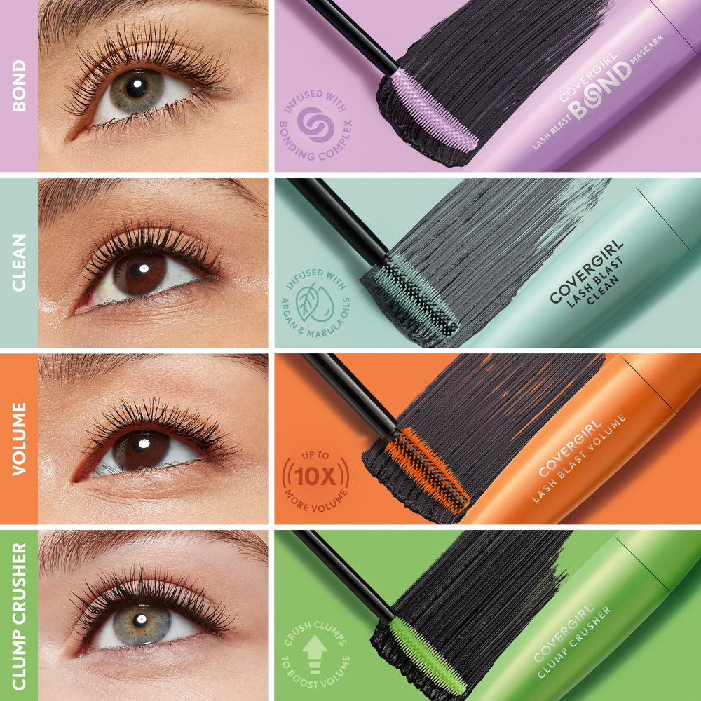 COVERGIRL Lash Blast Bond Volume Mascara sin grumos en cada pasada