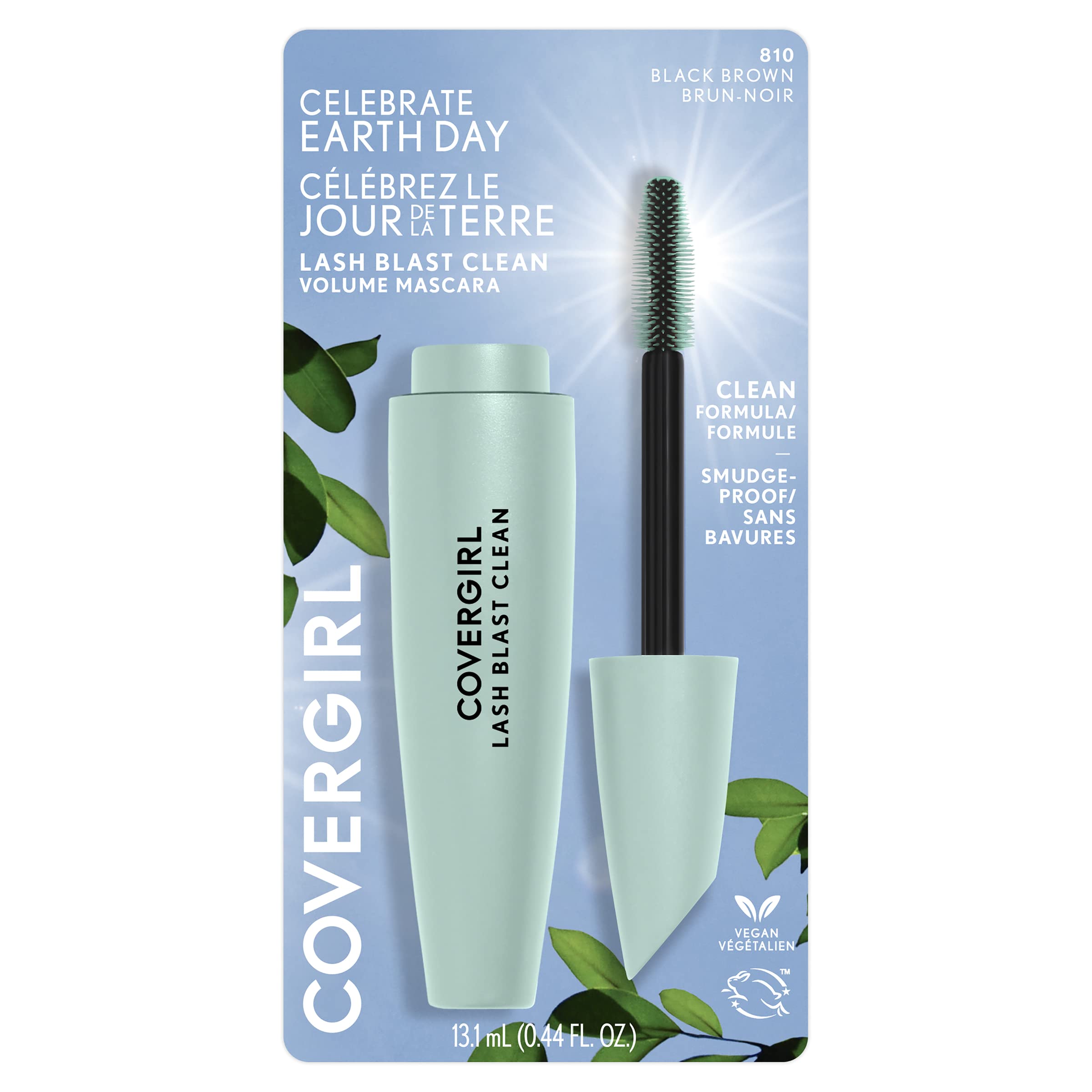 CoverGirl Lash Blast Clean Volume Mascara, empaque reciclado para un look sostenible.