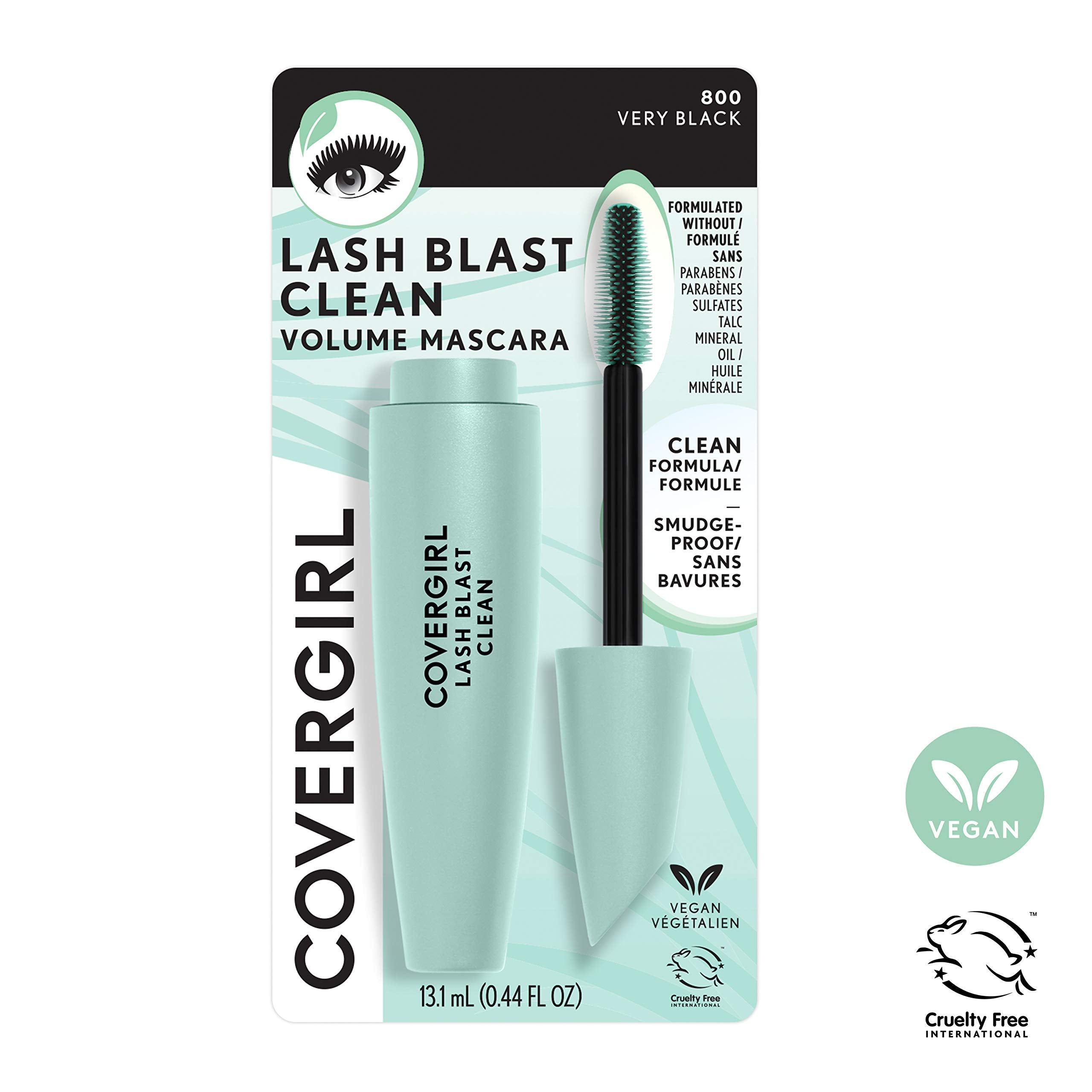 CoverGirl Lash Blast Clean Volume Mascara, formula vegana sin sulfatos