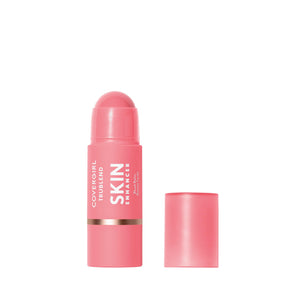 COVERGIRL Trublend, textura cremosa para color buildable en rosa chispeante.