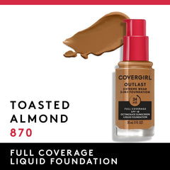 Covergirl Outlast tono almendra tostada para igualar tono y acabado natural